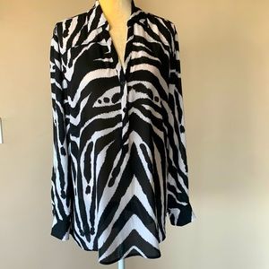 Zebra Tunic New York & Company XL NWOT